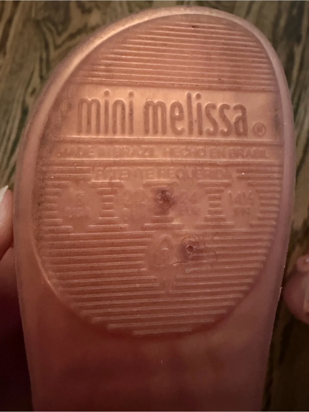 Mini Melissa Girls Pink Bow Jelly Mary Janes